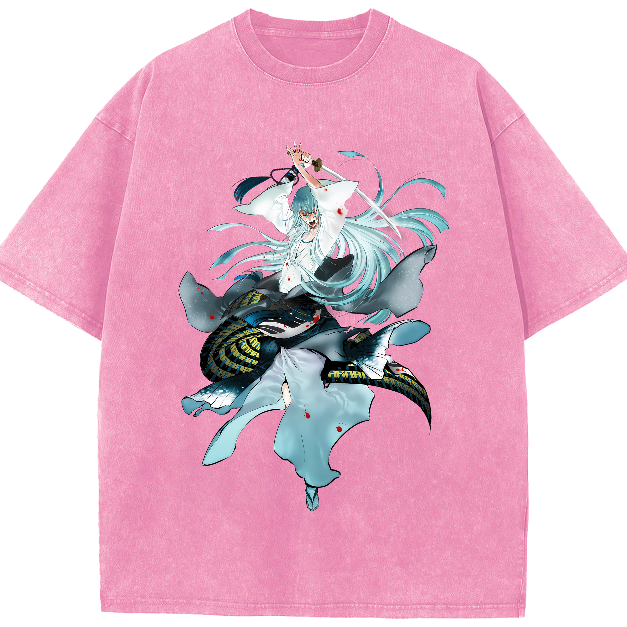 （画像用） 刀剣乱舞 Touken Ranbu 綿100% ヴィンテージ風 半袖Tシャツ（フロントプリント）